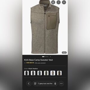 KUIU Men's Tan Base Camp Sweater Vest